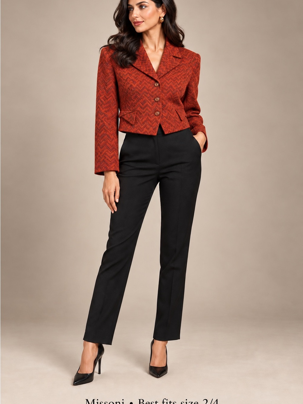 Missoni Black Straight-Leg Trousers